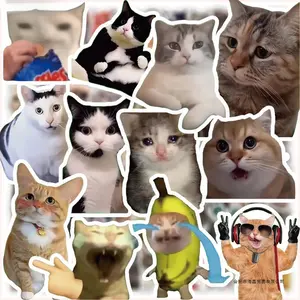 300 cat meme stickers, cute and funny quirky cat Instagram-style emoji and meme images