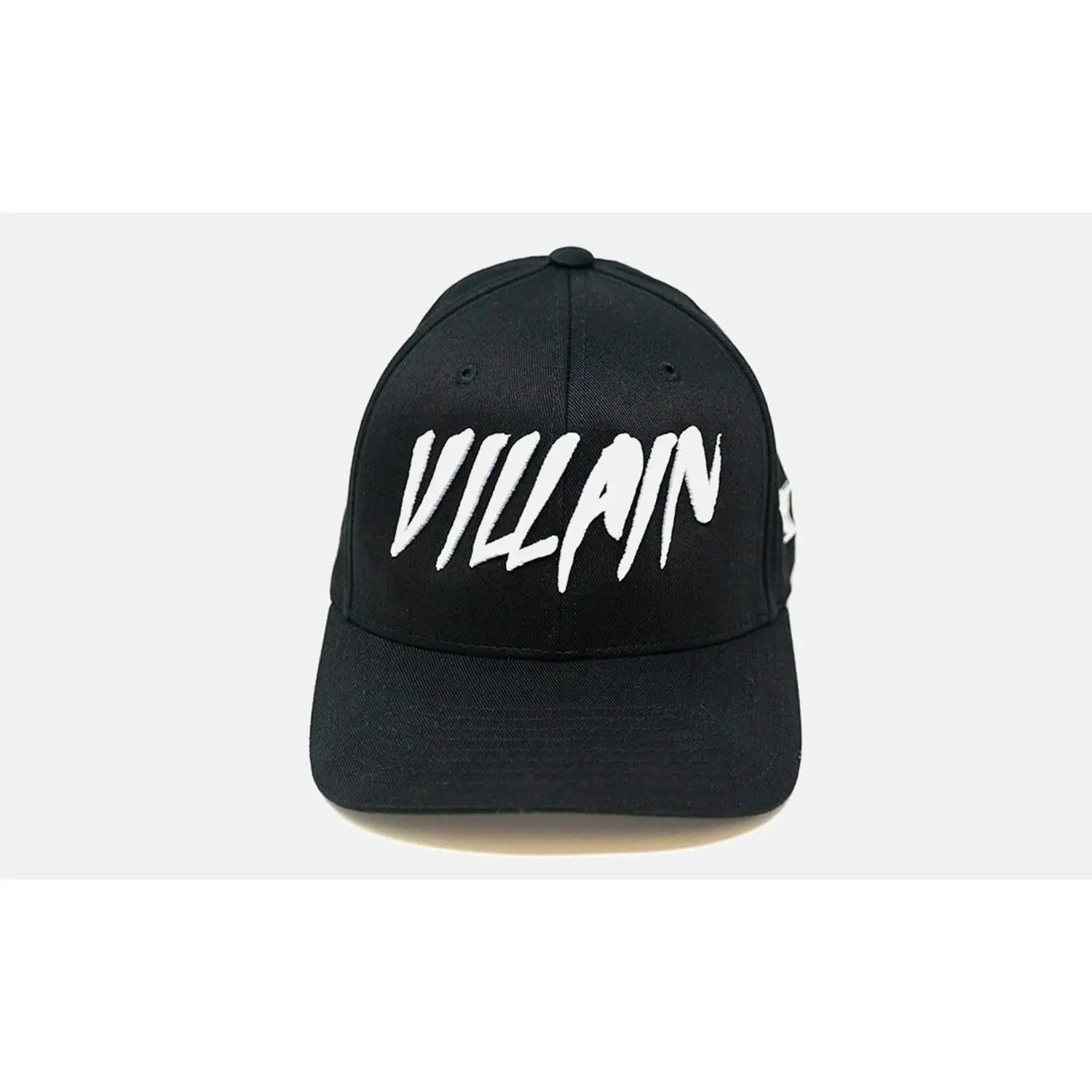 Villain Black 3D Flexfit Cap Hat - Adjustable, Baseball-Style, Casual Hat (White), Adjustable Hats, Baseball Style Hats