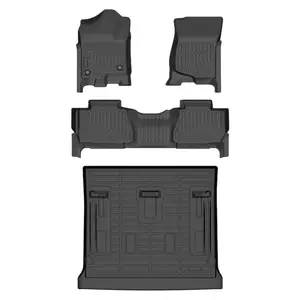 KELCSEECS Chevrolet Tahoe 2007-2014 2015-2020 2021-2026 Floor Mats & Cargo Liners, All Weather Protection TPE Duty Non-Slip Custom Automotive, Front & Rear Row & Trunk Mats, Accessories, Waterproof, Easy to Clean, Eco-friendly Material, Safe and Durable