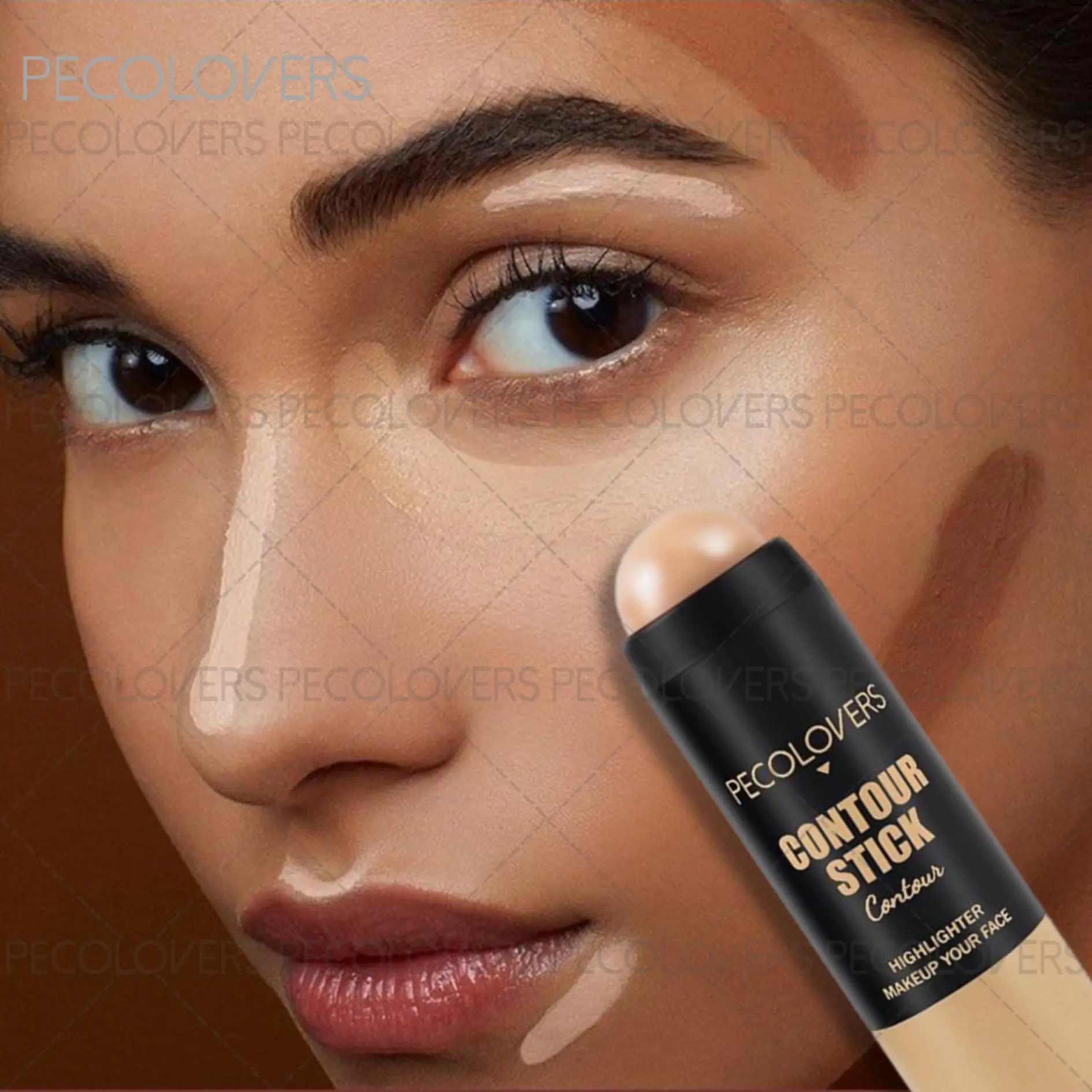 Multi-Functional Highlighter And Contour Pencil - Concealer Stick,Matte Finish,3D Look