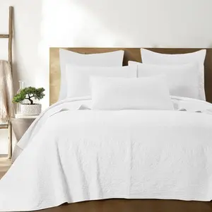 King Mandell Quilt Set White - Homthreads