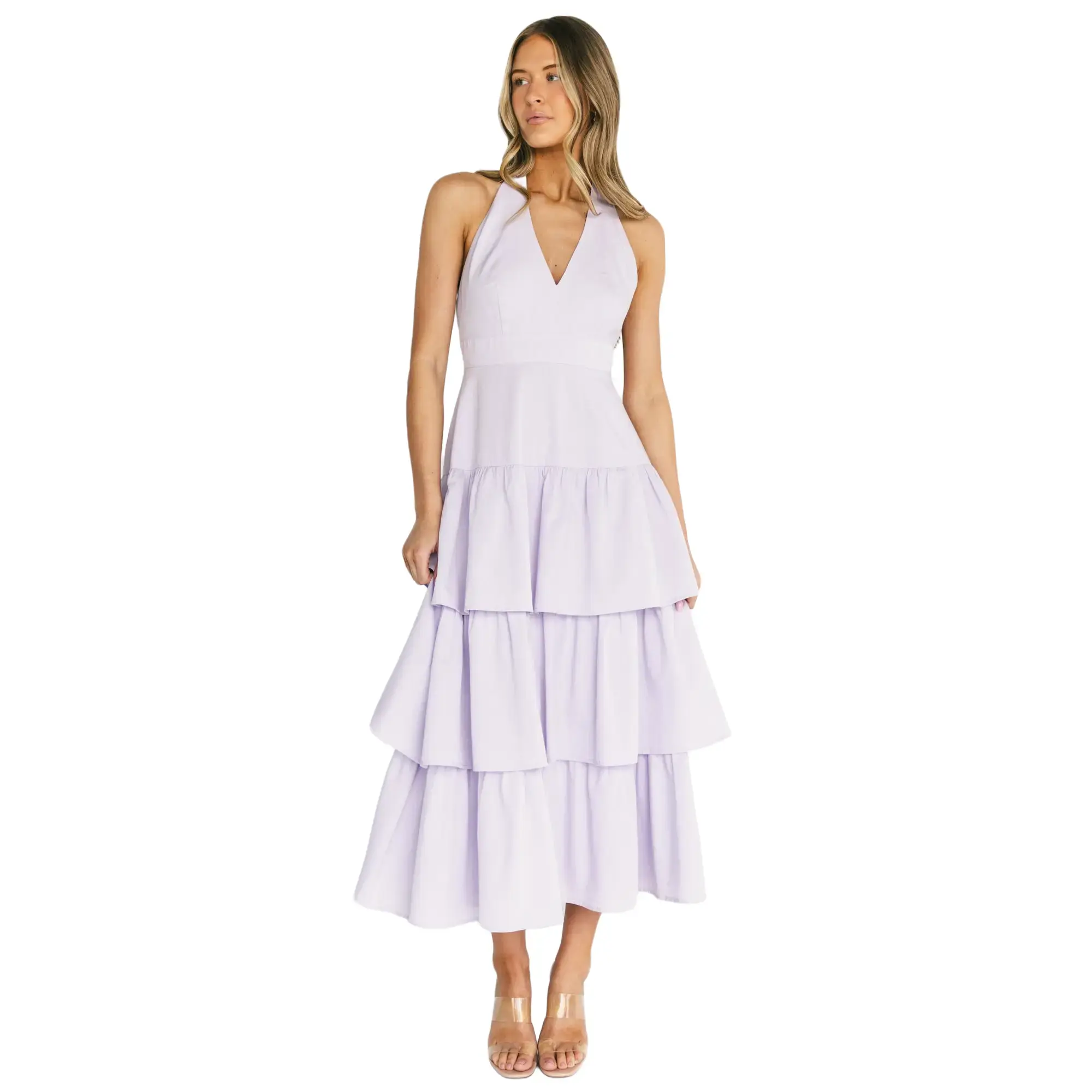 Savannah Tiered Maxi Dress | Light Purple