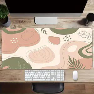Extra Large Abstract Line Mouse Pad, Stitched Edges, Non-Slip Rubber Base, Long Rectangular Gaming Desk Mat, Office & Home Computer Mouse Pad
