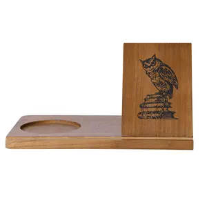 Creative Wooden Triangle Book Stand | Multi-Functional Desk Holder for Books & Cup | Perfect for Reading, Office or Coffee Table | Lightweight Paulownia Wood | Gift for Book Lovers