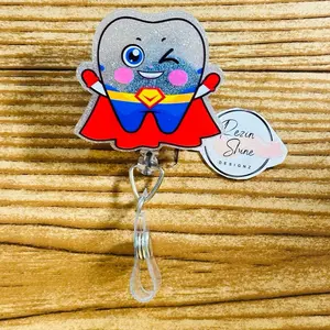 Dental Super Hero Tooth Badge Reel