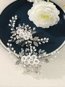 2 Piece Set Women's Artificial Pearl Hair Comb Decorations, Elegant Wedding Headpiece, Stylish Accessories for Special Occasions