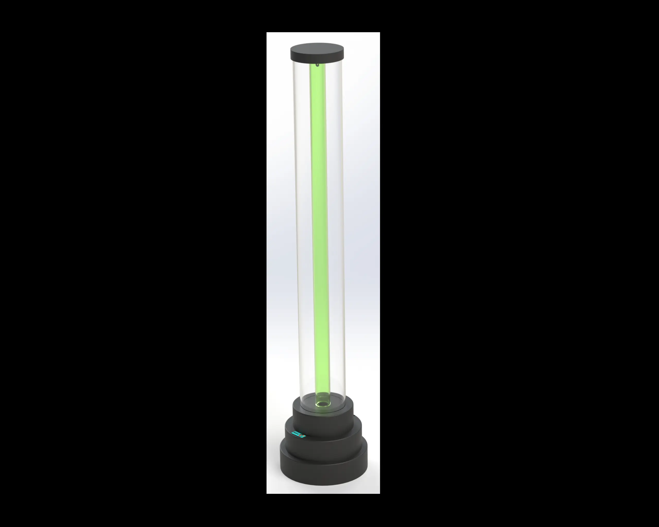 4’ Round Fillable Colored Tube Floor LED Light