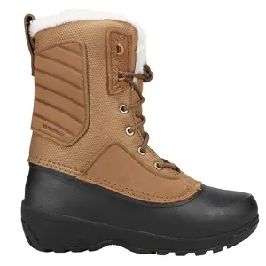 The North Face Womens Shellista Iv Mid Waterproof Insulated Lace Up Winter Casual Boots Mid Calf Low Heel 1-2" - Brown
