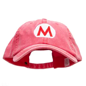 Mario Luigi Embroidered Big Size Washed Pigment Dyed Cap