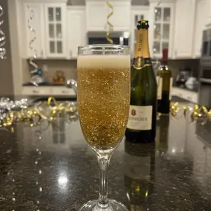 “Champagne toast candle”