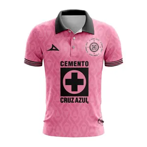 LIGA MX Cruz Azul Special Home In Pink Kits Design Polo ST2401