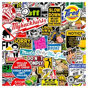 160 pieces of vinyl graffiti stickers for decorating guitars, notebooks and suitcases, suitable for DIY, and they are waterproof.