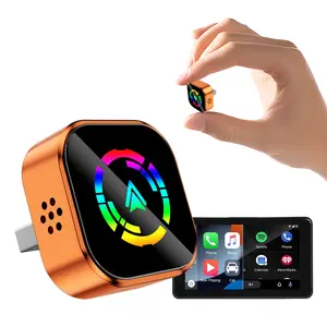 【YURNLV】2026 Wireless CarPlay Adapter, compatible with iPhone/Android smartphones, fast connection, supports hands-free calling.