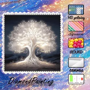 5D-DIY, advanced velvet canvas, diamond art, diamond painting, diamond painting kit, dreamy, beautiful, trees, AB diamonds, fairy dust diamonds, crystal diamonds, perfect home decor, handmade diamond art painting kit, special craft diamond art kit.