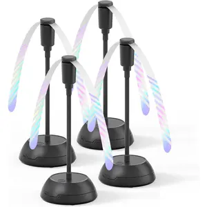 4Pack  Fan for Table,   , Portable Fan with Flexible Gooseneck and Soft , Soundless Table Fan for BBQ, Picnic, Party, Patio, Kitchen and Restaurants, Black