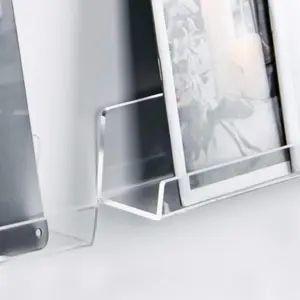 3 Pack Vinyl Record Wall Mount Holder-12 Inch Clear Acrylic Shelf for Vinyl Record Display - Floating Book Shelves for Kids Room Organiser Racks