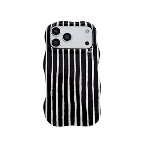 Striped Colorblock Protective Cellphone Case Cover for iPhone 16 Pro Max, iPhone 17, iPhone 15, iPhone 14 Pro Max, iPhone 13, Comfortable Soft Feel