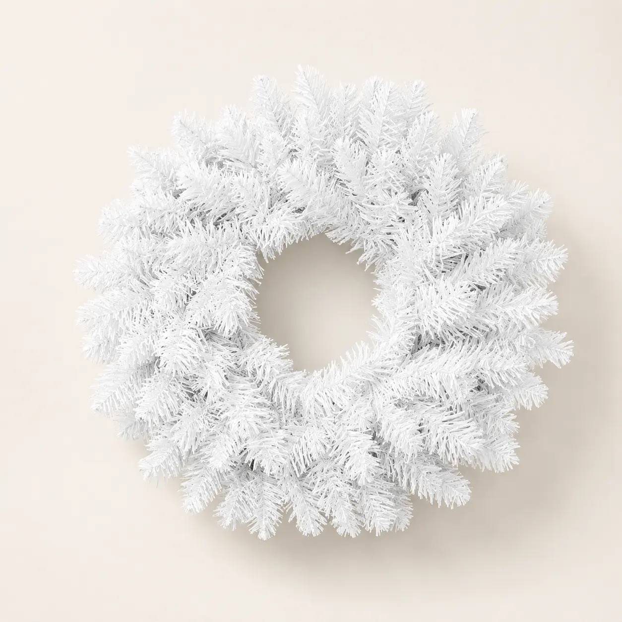 Perfect Holiday 24" White Tapered Salem Pine Premium Christmas Wreath 120 Tips