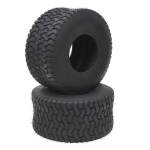 Lawn Mower Tires,  Garden Tractor Tires, Utility Golf Cart Turf Tires, Rubber Tire and Wheel for Lawn Mower, Riding Mower, 4PR Tubeless Tires Set of 2