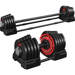 【Valentine Gift】Yaheetech Quick-Adjust Dumbbell Weight Set 40LB/52.5LB/90LB, Weightlifting Set With Anti-Slip Handle For Home Gym Full Body Strength Training
