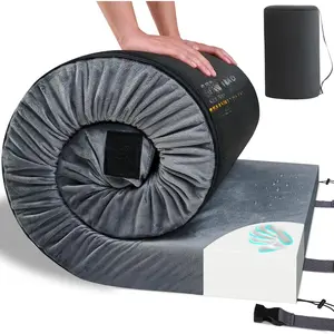 Memory Foam Camping Mattress Pad Portable Roll Up Mattress for Adults Sleeping Mat Cot Mattress Pad
