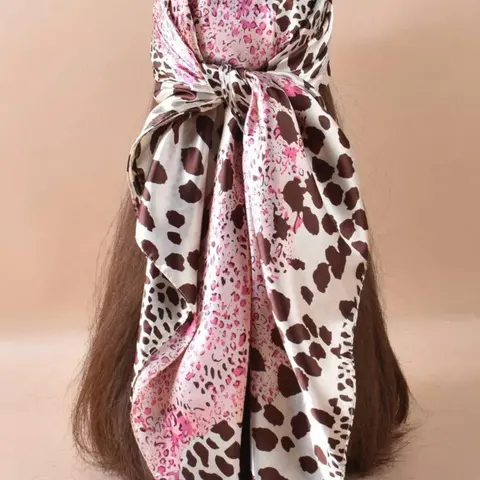 【Black Friday】Fashion Leopard Print Head Scarves, Elegant Soft Comfortable Scarves for Women, Casual Versatile Hair Accessories for Daily Wear