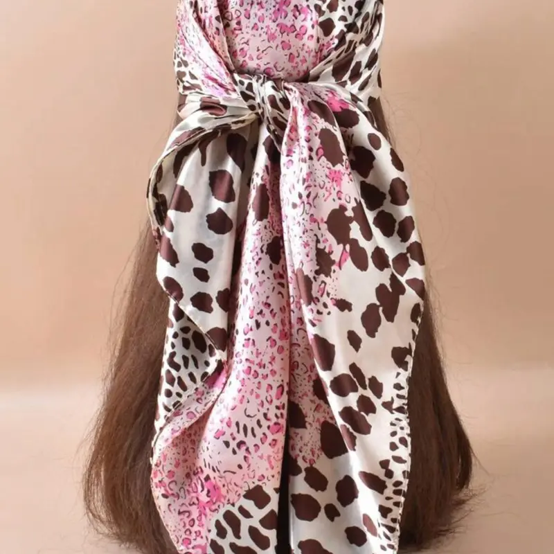 【Black Friday】Fashion Leopard Print Head Scarves, Elegant Soft Comfortable Scarves for Women, Casual Versatile Hair Accessories for Daily Wear
