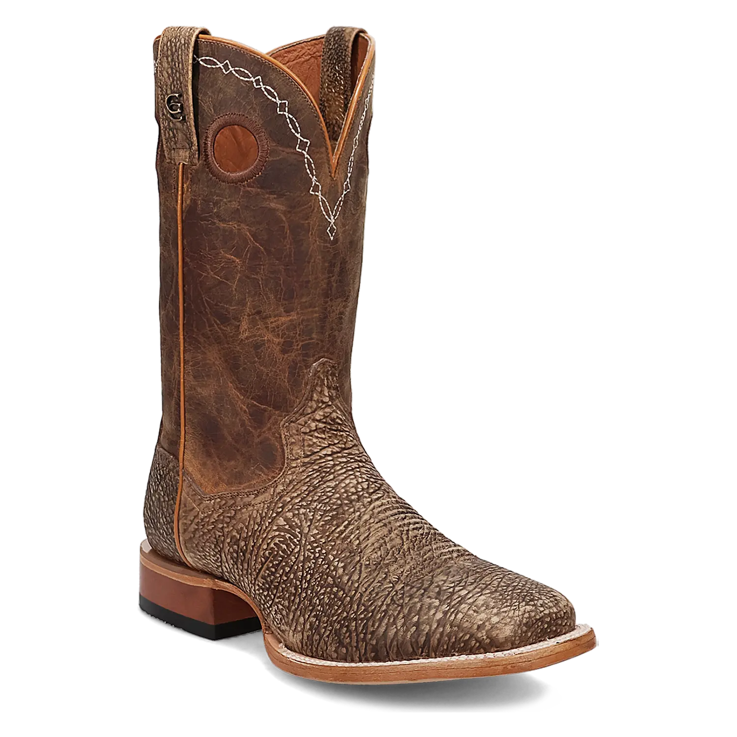 Dan Post Men's Murray Brown Bison Leather Square Toe Boots DP5036
