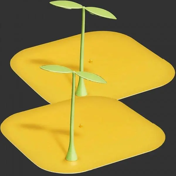 2-Pack Cute Sprout Silicone Floor Drain Deodorizer Set, Yellow & White Anti-Odour Sink Drain Cover, Anti-Backflow Water Stopper for Bathroom, Kitchen