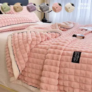 Comfort Ultra-Soft Thick Solid Color Microfiber Fleece Blanket – Classic Checkered Design for Warmth, Comfort  Long-Lasting Durability, Perfect for Bedroom  Living Room、Travel, Gifts, Available in 4 Sizes