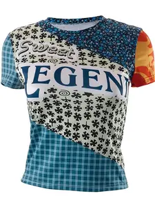 Designer Print Crop Top