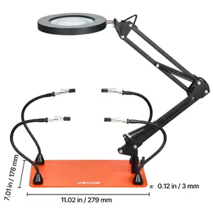 Magnetic Assistant Welding Table 3X LED Magnifying Lamp 4 Arms