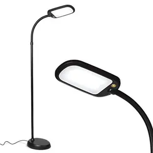 Brightech - Litespan Cool White/Warm White LED Reading Floor Lamp - Dimmable Full Spectrum LED Light - Fully Adjustable Neck - 12 Watts
