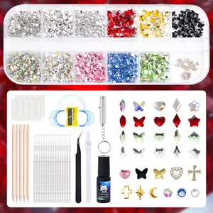 DIY Tooth Gem Kit Teeth Jewelry Starter Kit with Tools & Sparkling Gems for Easy Crafting Fashion Smile Decor Multi-pack for DIY Accessories & Personal Style Polish Dental Kit