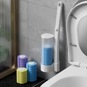 Toilet Brush Holder/Replacement Sponge Heads, 1 Count Toilet Brush Holder Or 12pcs/set Replacement Sponge Heads, Bathroom Cleaning Tool, Bathroom Accessories, Toilet Cleaning System, Restroom