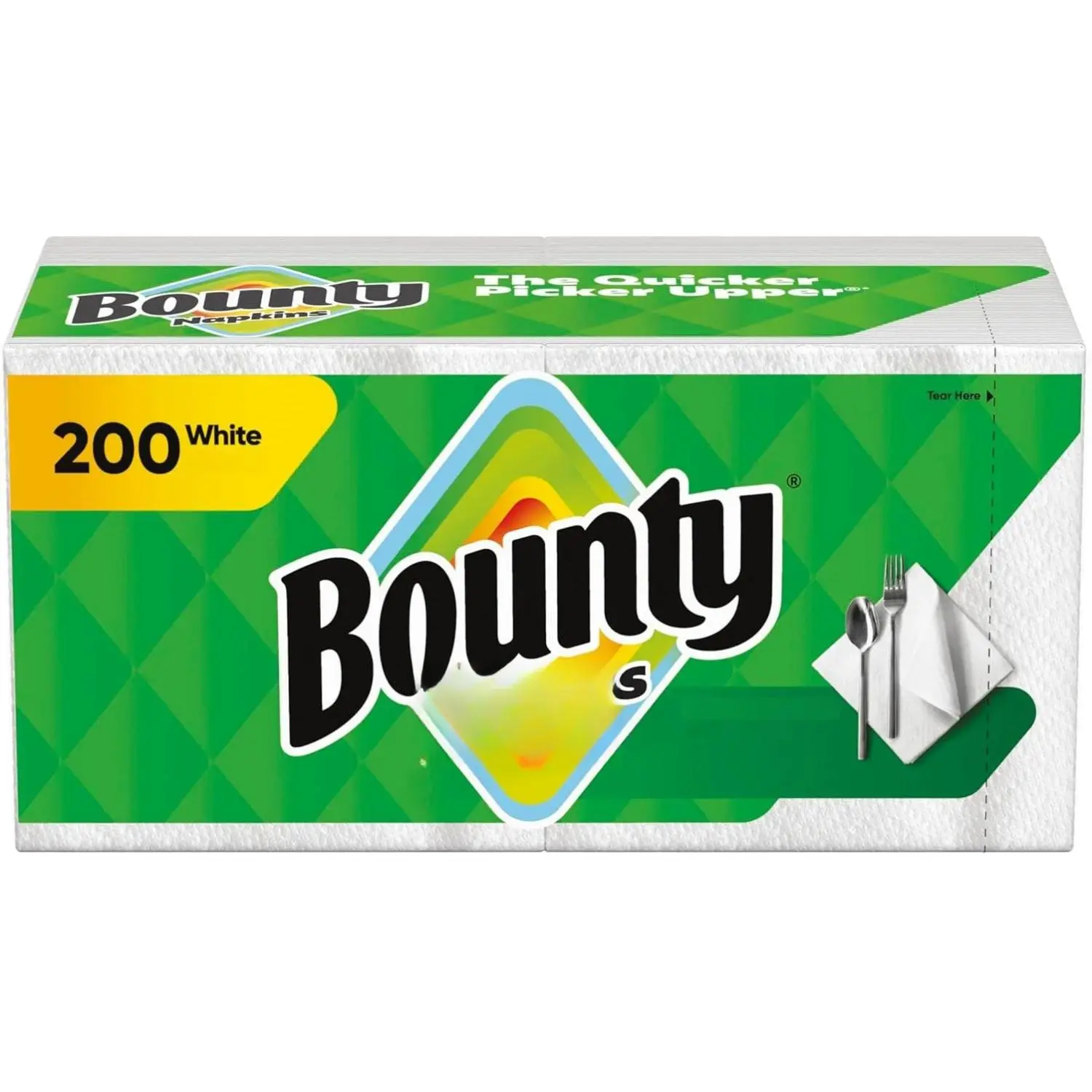 Bounty Paper Napkins, White, 200 Count, Packaging may vary Quick-Size Bounty and Charmin Rolls