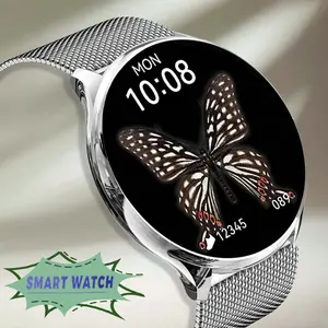 1.52 Inch Wearable Smartwatch, SmartWatch Digital Watch with Health Tracker Sport Modes Notification Reminder Voice Assistant Motion Trajectory Custom Photo BT Call For Women Fitness