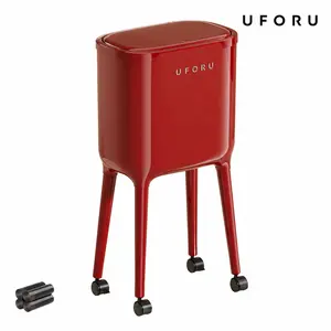 UFORU 16-Liter Rolling Trash Can with 60 Free Trash Bags. Features a tall-leg design, equipped with a press-to-seal odor-proof lid and lockable wheels. Crafted from durable ABS and PP materials, available in three elegant color options#SummerWins	#DFYD