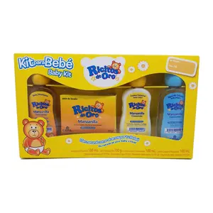 Ricitos de Oro Chamomile 4-Piece Care Kit – Shampoo, Soap, Lotion & Cologne Set for Gentle Daily Use with Soothing Chamomile Extract