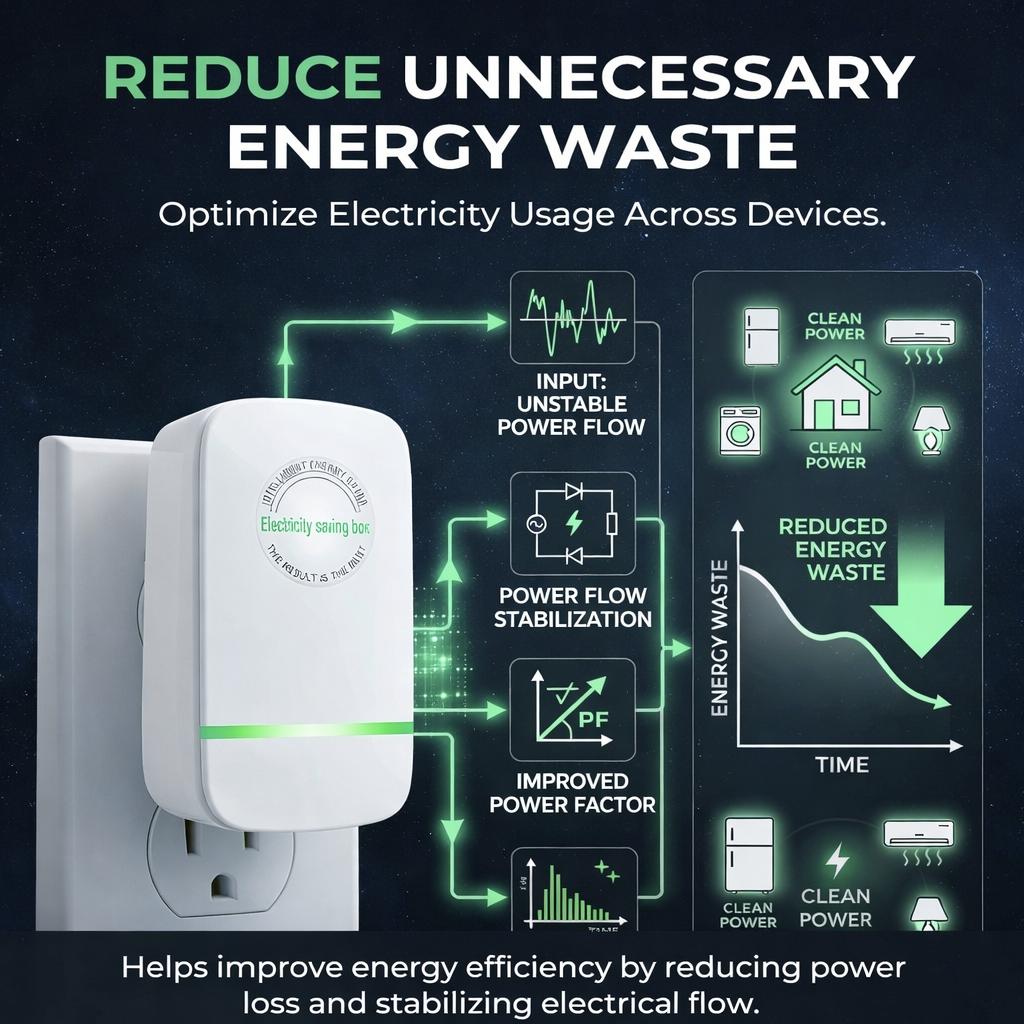 A$2026 New Updated Plug-In Power Box Equipped with US Standard Plug, Universal Wide Voltage Design, Global 90-250V AC Input Compatible, Multi-Scene Portable Power Adapter for Home & Outdoor Use