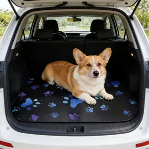 American Trend Universal Car Trunk Mat  75x100cm  Cute Pet  Butterfly Floral  Holiday Fashion Letter  Heart Designs  All Weather Waterproof Cargo Liner  Durable Rear Trunk Protection for SUV Truck Van