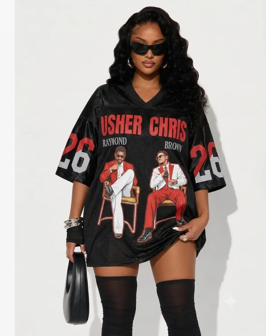 R&B Tour Jersey — Glitter & Bling Edition - Personalized 3D Sleeveless Vintage Sports Shirt, Music Lover Gift, Concert Outfit