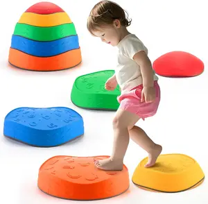 Stepping Stones for Kids Toddlers Obstacle Course - 5 Durable Outdoor Toys Sensory Stepping Stones for Improving Toddler Coordination & Gross Motor Skills