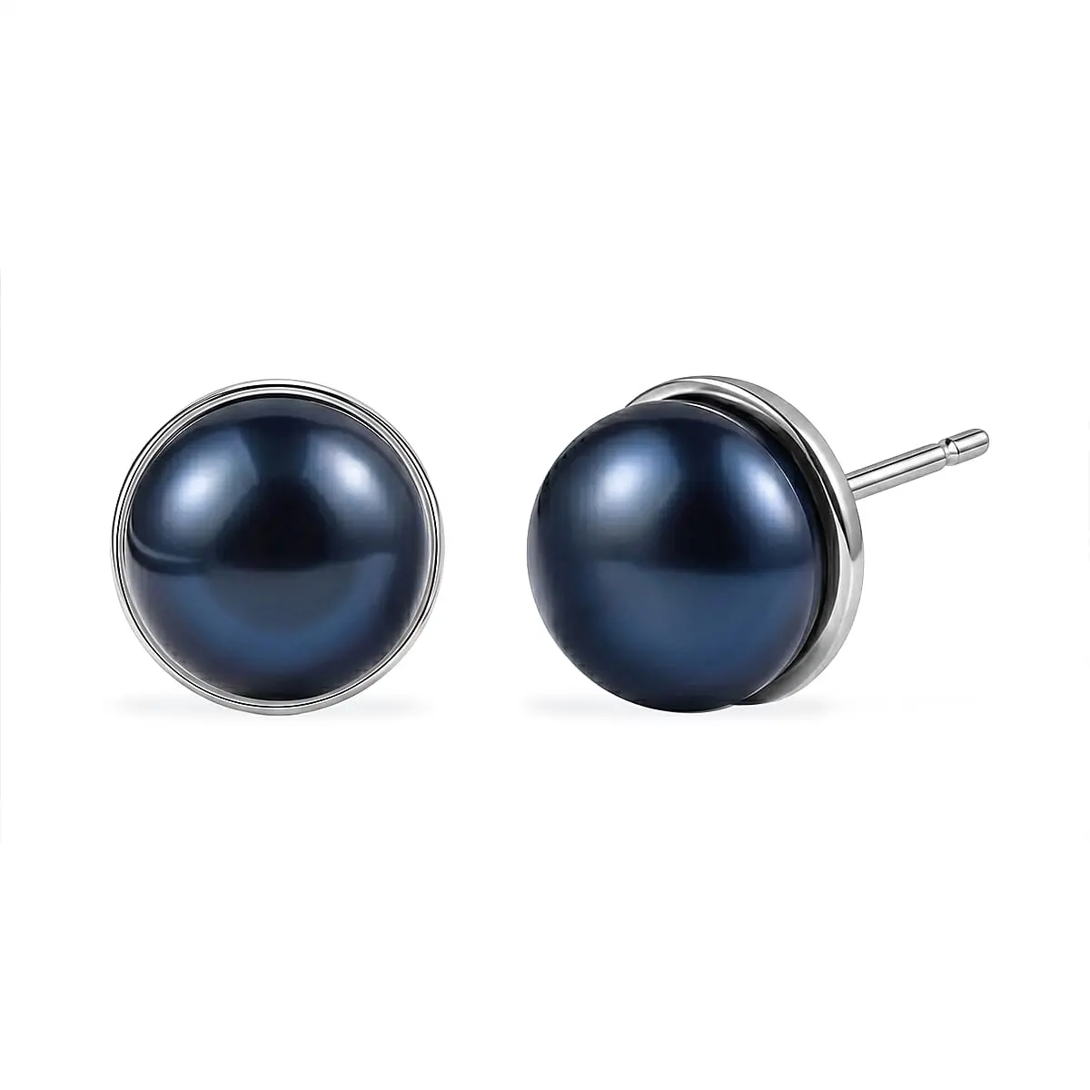 EverTrue Freshwater Pearl Stud Earrings in Stainless Steel
