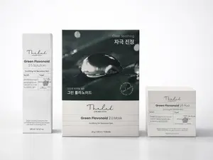 Thelab by Blanc Doux Korean Calming Skincare Set Green Flavonoid Toner Soothing Pads & Facial Mask for Sensitive Skin Redness Relief Deep Hydration Made in Korea Moisturizers Hydrate