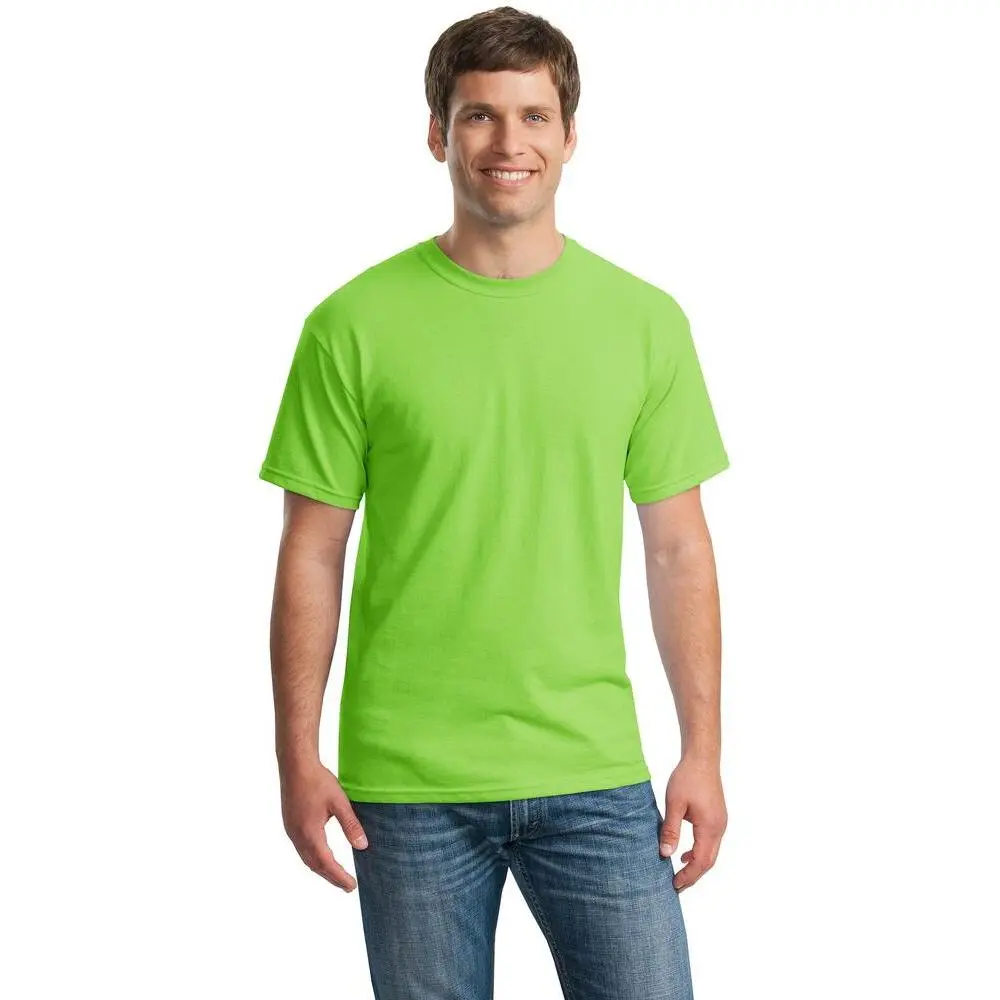 Gildan G500 5.3 oz Heavy Cotton T-Shirt, Unisex Classic Fit, Preshrunk Solid Color Short Sleeve Top, M, Round, Seamless Rib, Menswear, Round Neck, Plain, Tshirt, Heavy Weight, Heavyweight, 2Xl, 3Xl, 4Xl, 5Xl