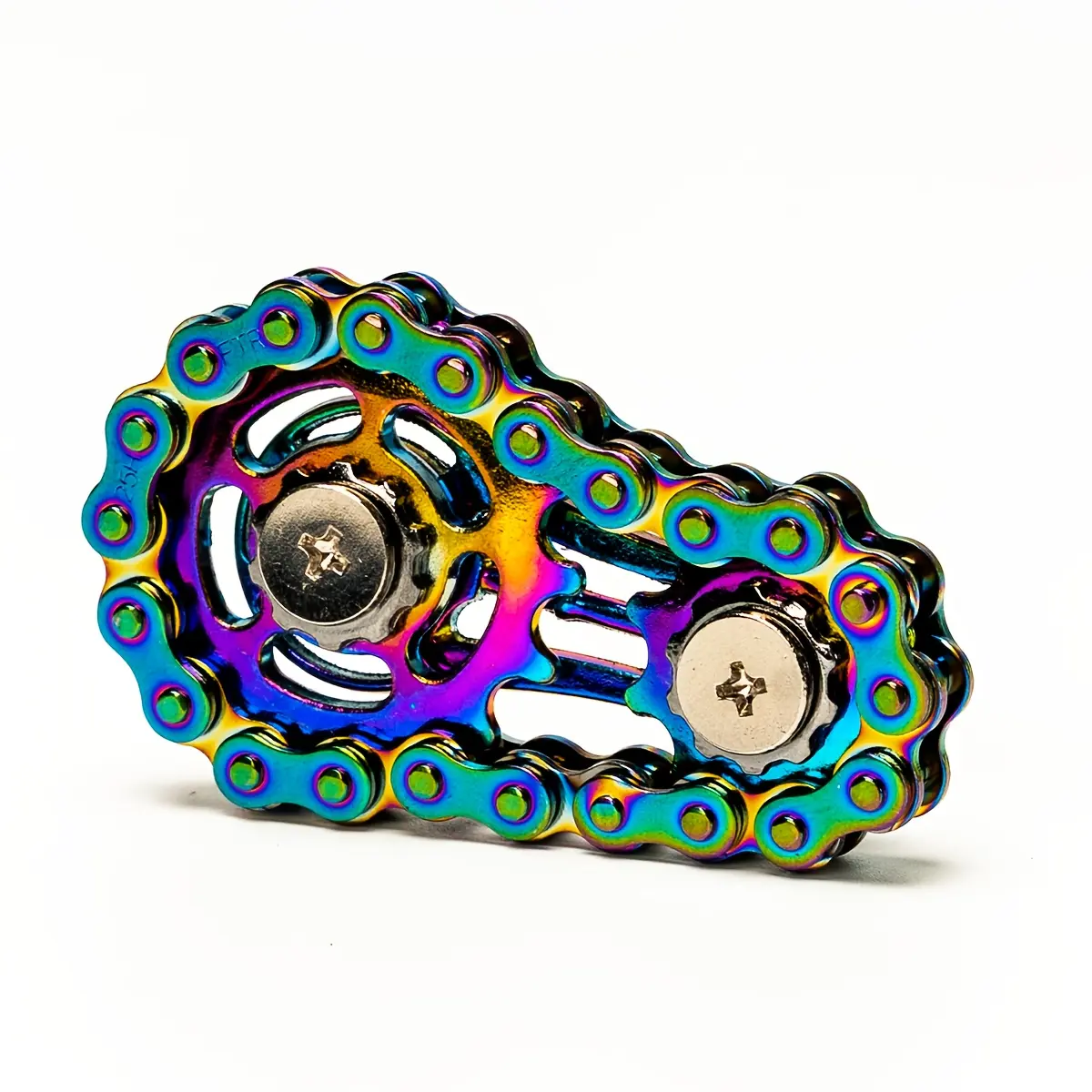 Metal Chain Fidget Spinner, Stress Relief Toy, Stress Relief Fidgeting, Stress Relief Gadgets, Stress Relieving Accessory, Multi-Play Anti-Anxiety Finger Toy, Fun Finger Gyroscope for Adults and Kids, Creative Colorful Design