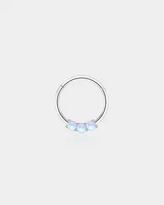 Natural Opal Trio Segment Septum Hoop