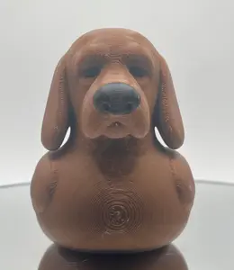 Bloodhound Dog Duck Figurine – 3D Printed Duck Décor for Any Space, Fun Ducking Gift for Desk or Car Dashboard – Made in USA