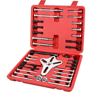 Harmonic Balancer Puller Set,  count Power Steering Wheel Pulley Puller Installer Tool, Automotive Flange Type Gear and Crank Puller Set, Harmonic Balancers, Crankshaft Pulleys, Gears